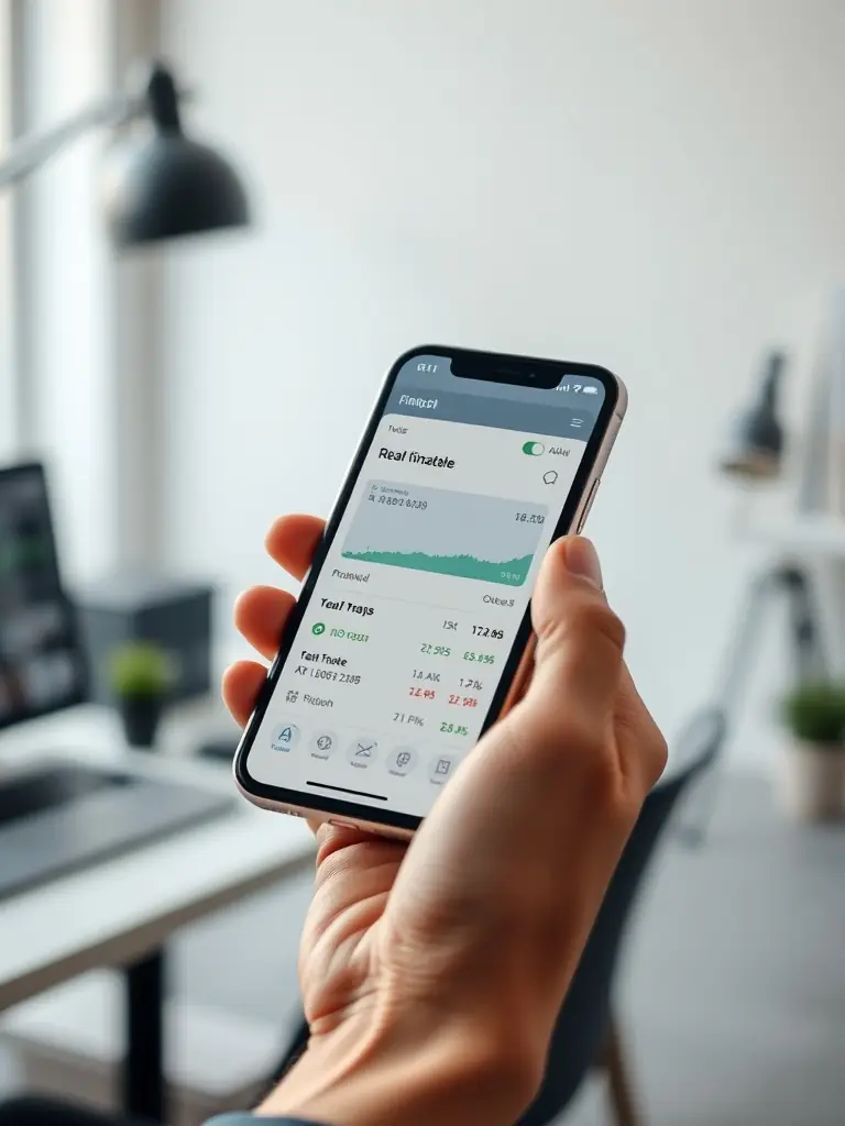 A smartphone displaying a user-friendly dashboard with visible earnings and withdrawal options, set against a backdrop of various tech icons.